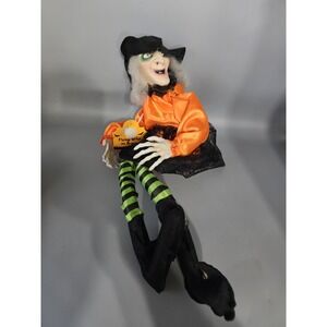Walgreens Talking Flying Witch Halloween Ledge Sitting (No‎ Broom)